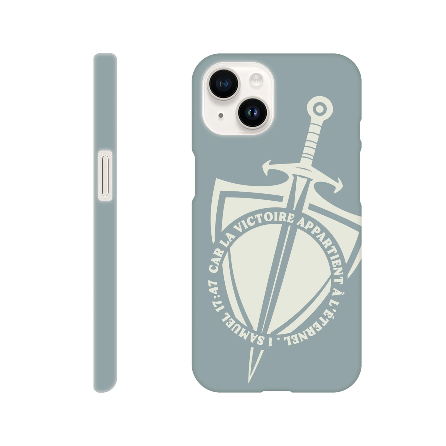 Coque iPhone chrétienne Slim « 1 Samuel 17:47 »