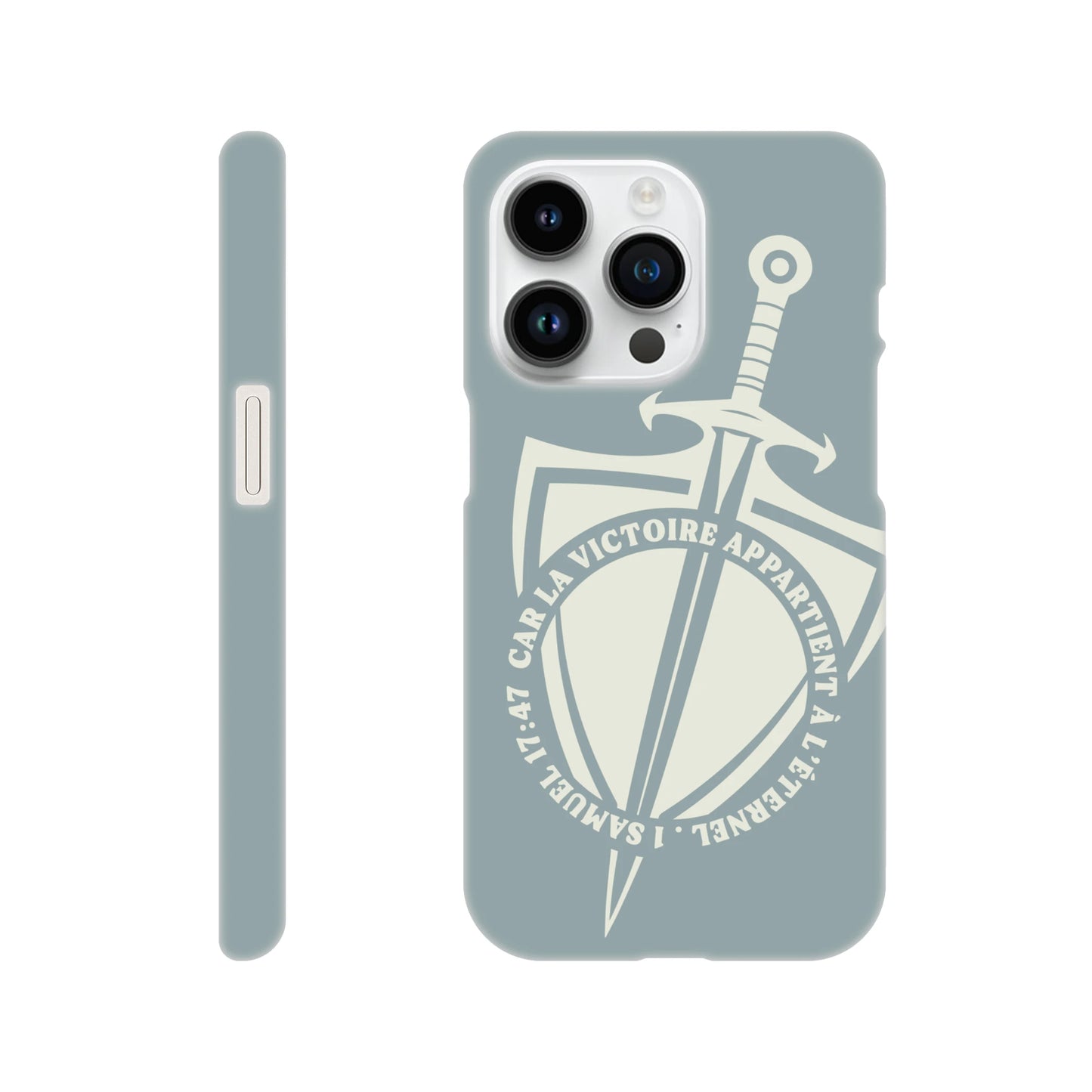 Coque iPhone chrétienne Slim « 1 Samuel 17:47 »