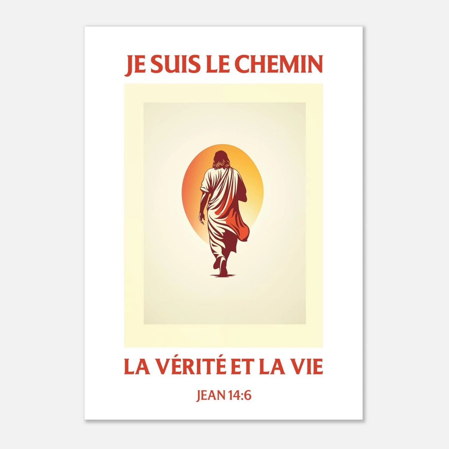 Poster d'art chrétien « Jean 14:6 » A4