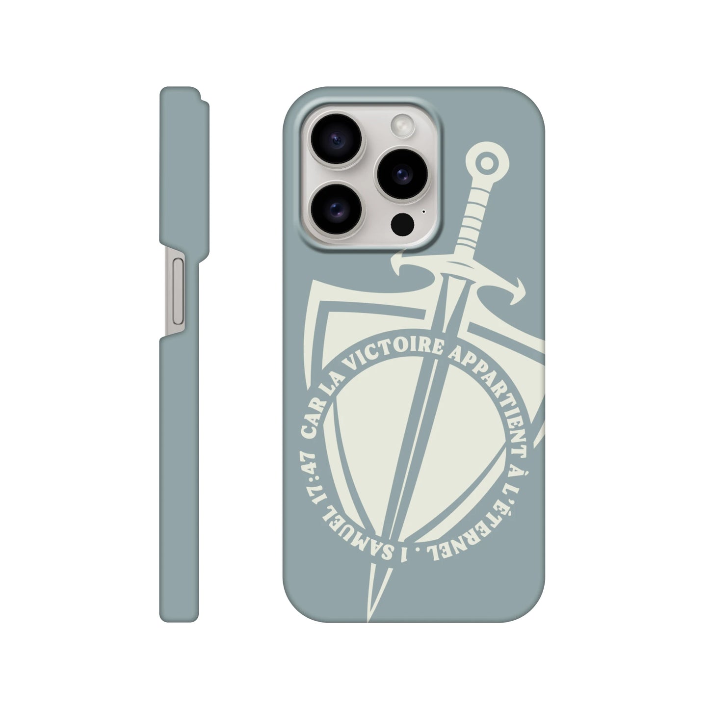 Coque iPhone chrétienne Slim « 1 Samuel 17:47 »