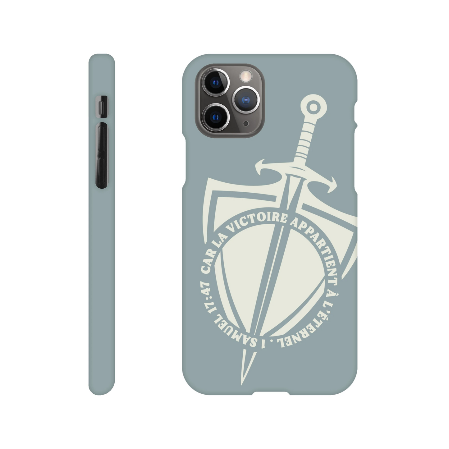 Coque iPhone chrétienne Slim « 1 Samuel 17:47 »