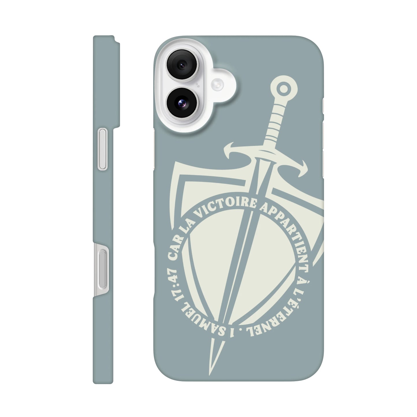 Coque iPhone chrétienne Slim « 1 Samuel 17:47 »