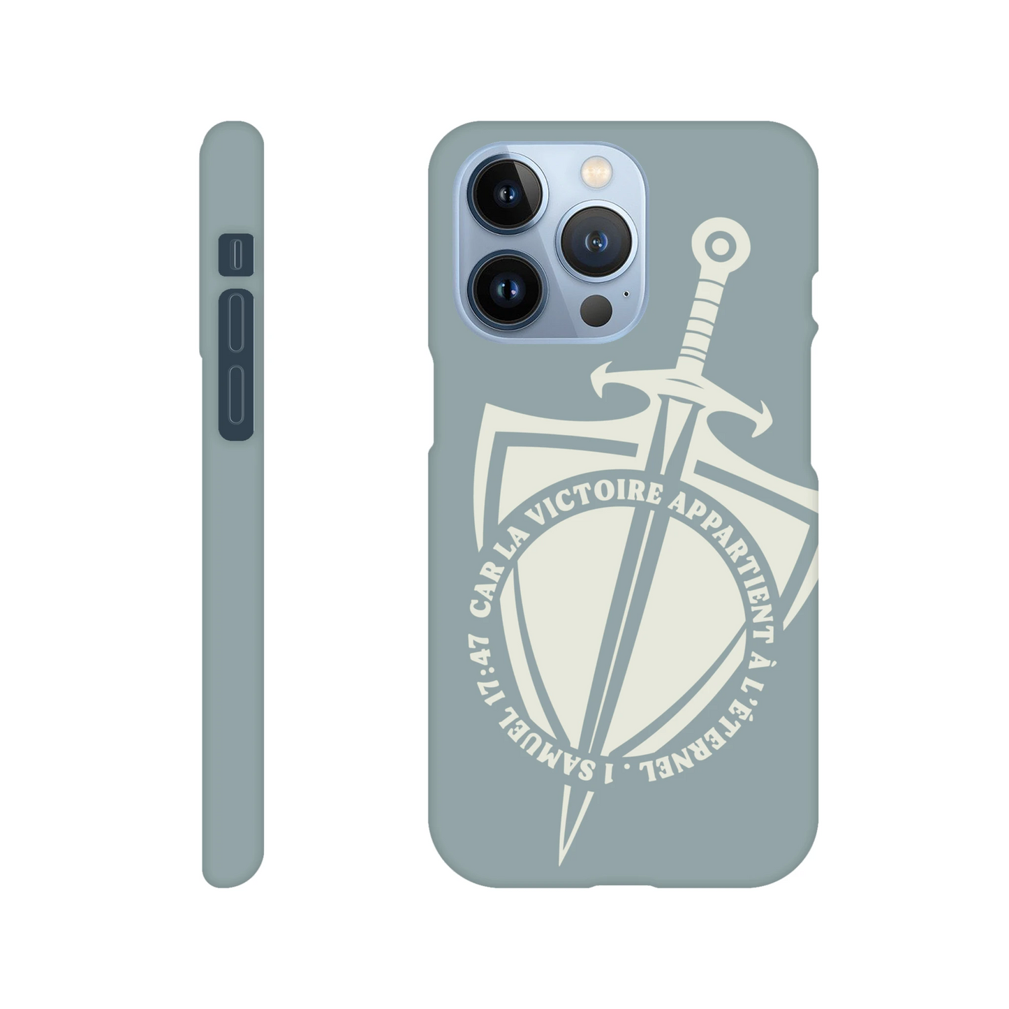 Coque iPhone chrétienne Slim « 1 Samuel 17:47 »