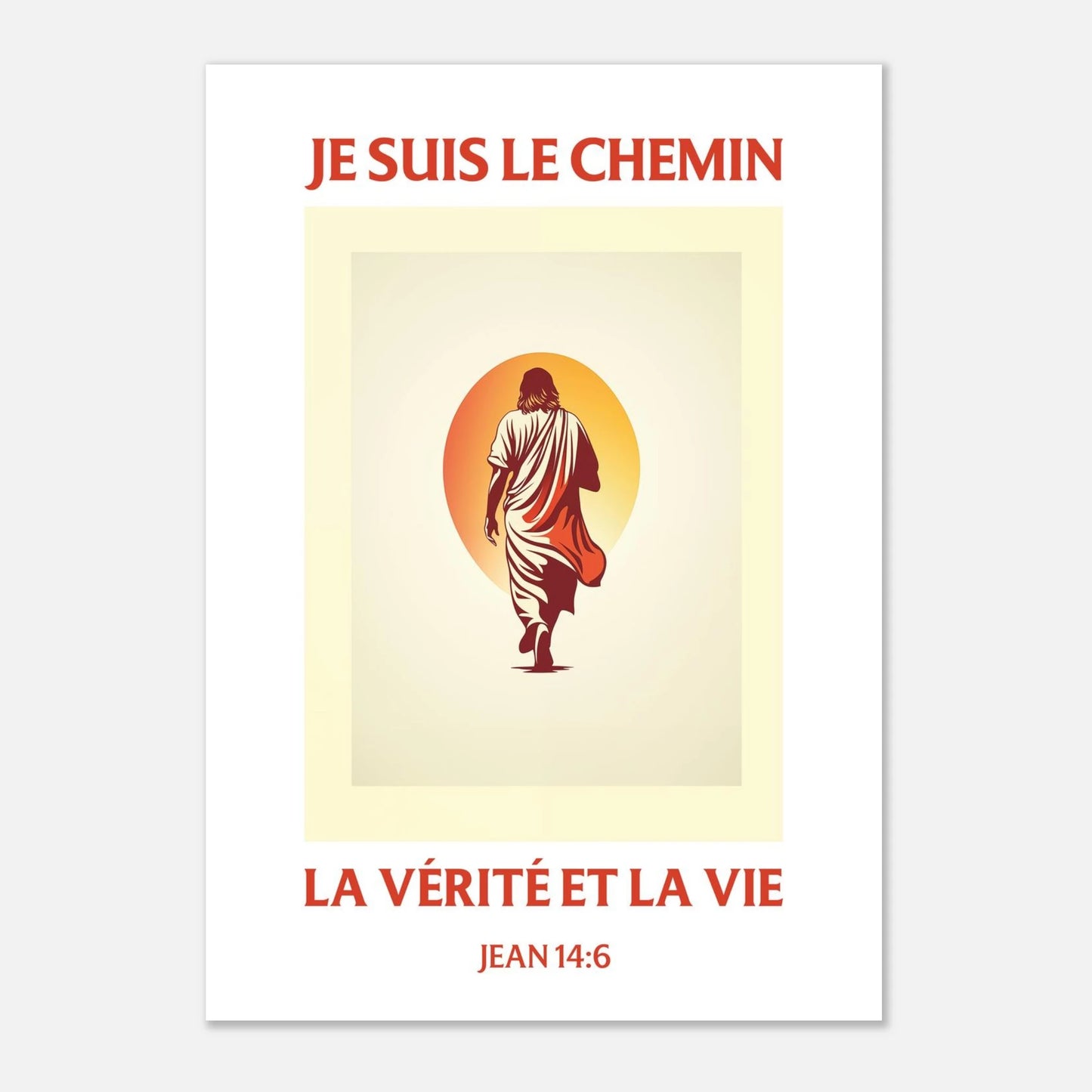 Poster d'art chrétien « Jean 14:6 » A3