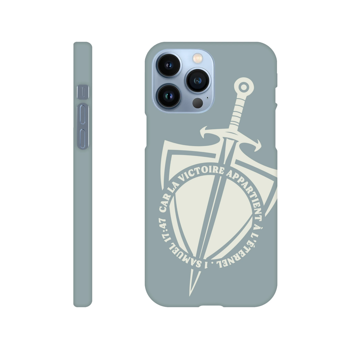 Coque iPhone chrétienne Slim « 1 Samuel 17:47 »