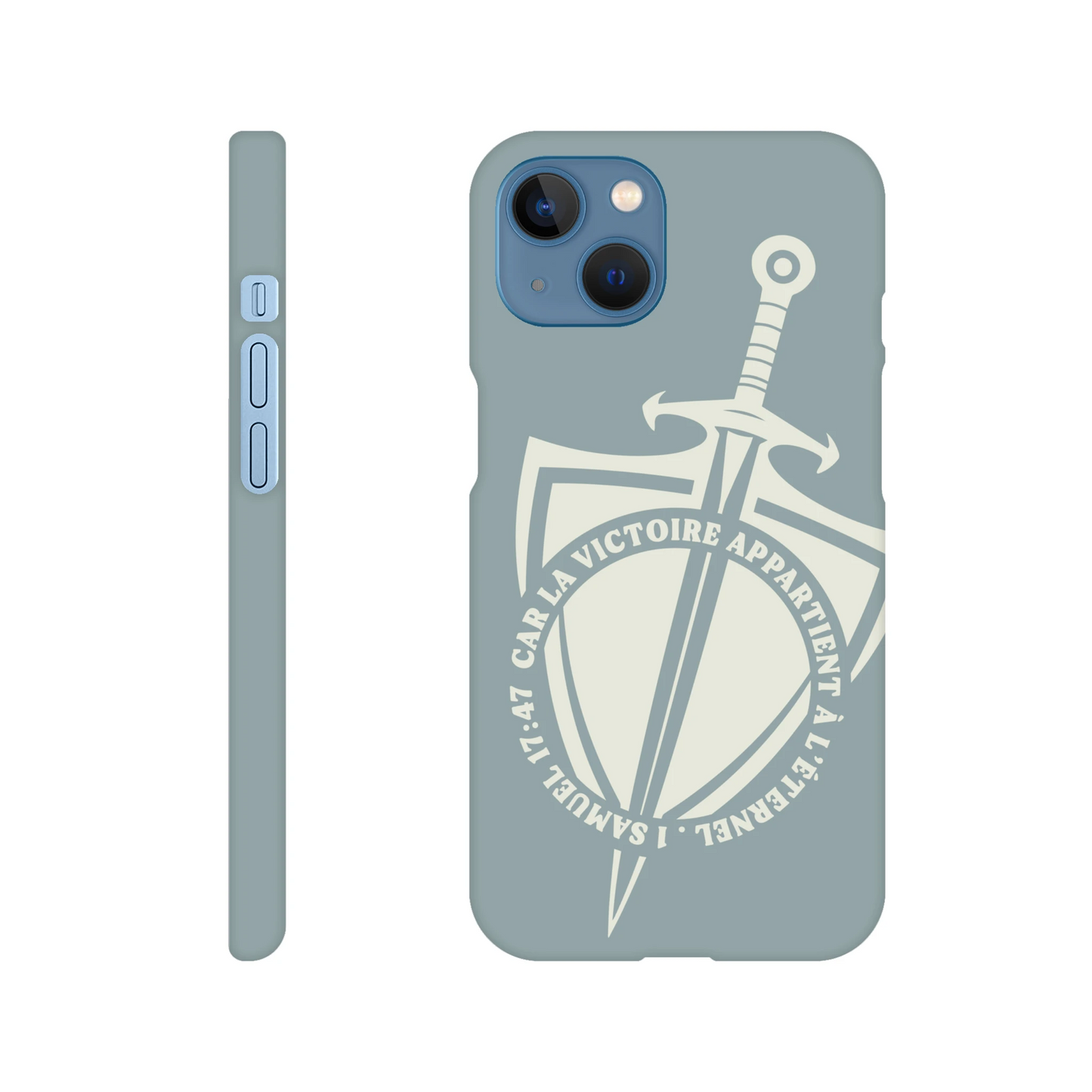 Coque iPhone chrétienne Slim « 1 Samuel 17:47 »