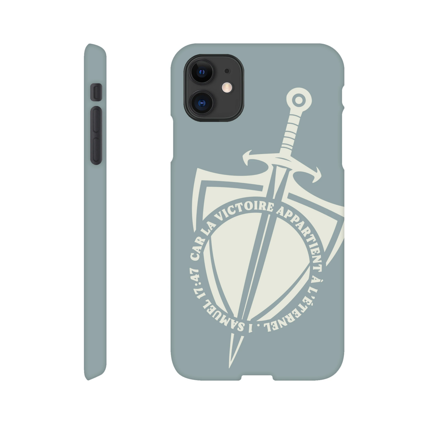Coque iPhone chrétienne Slim « 1 Samuel 17:47 »