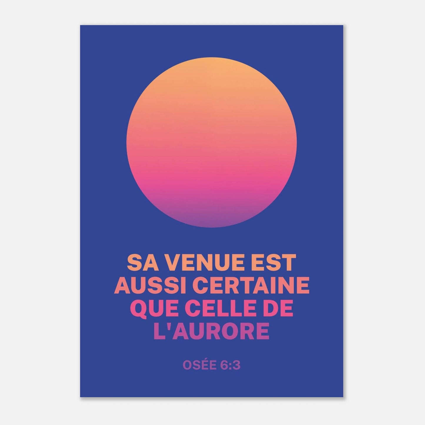 Poster d'art chrétien « Osée 6:3 » A4