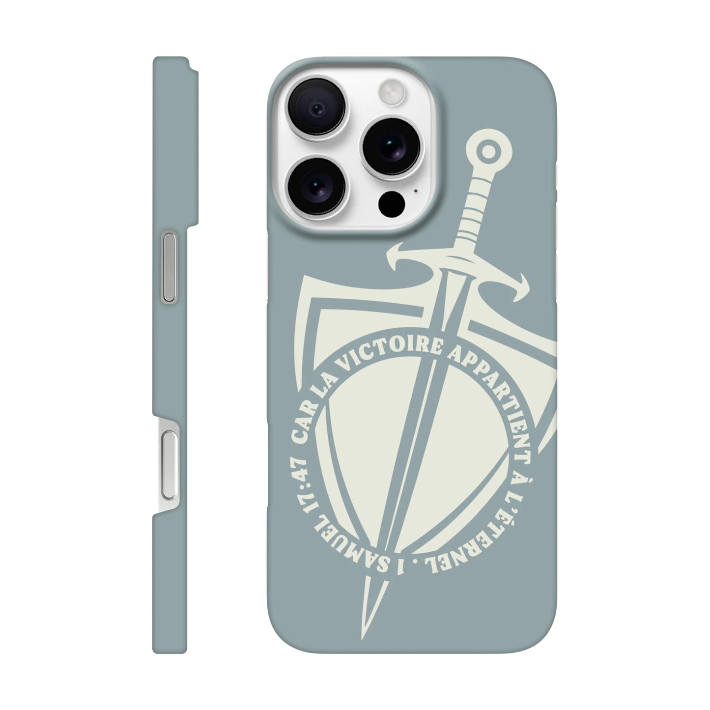 Coque iPhone chrétienne Slim « 1 Samuel 17:47 »