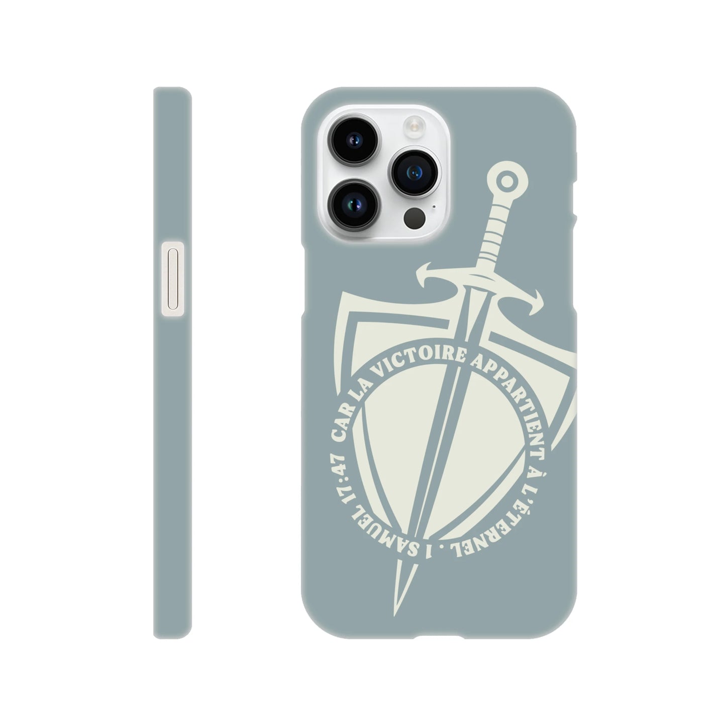 Coque iPhone chrétienne Slim « 1 Samuel 17:47 »