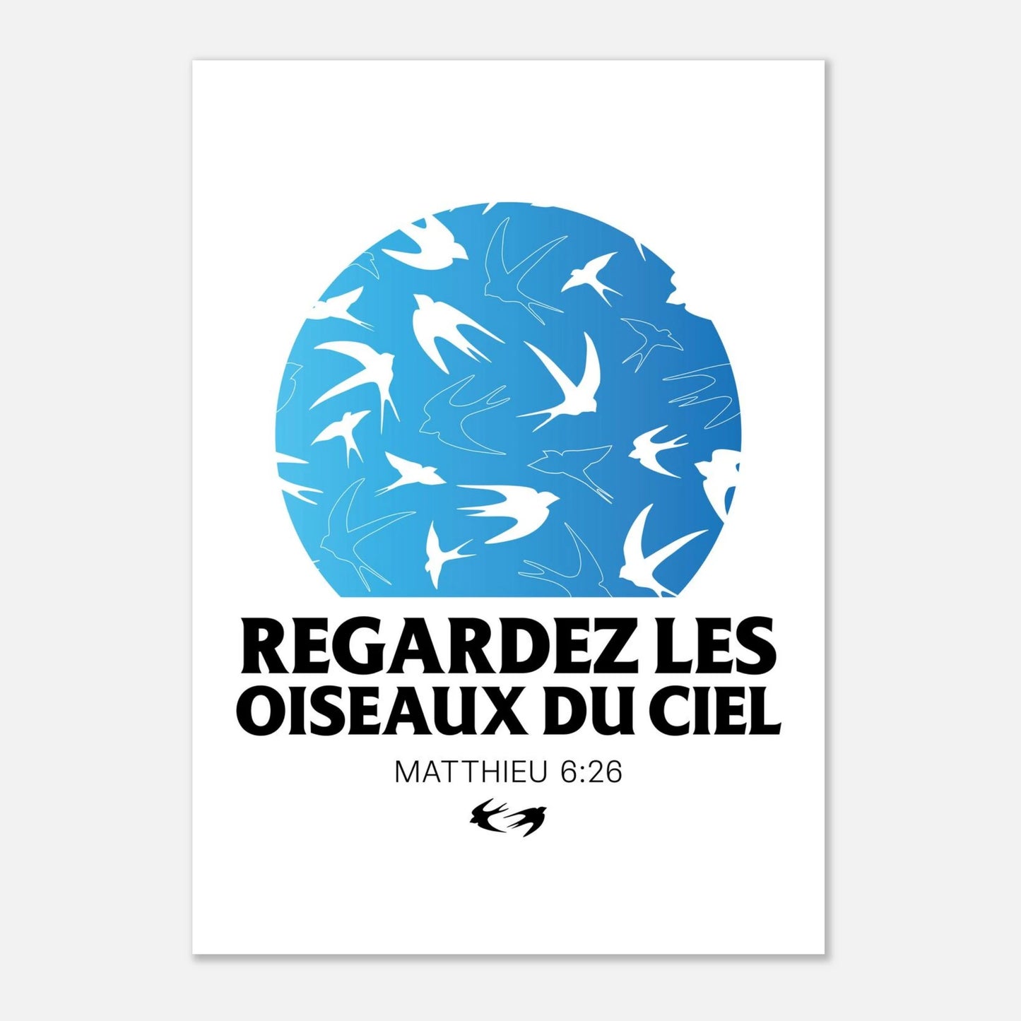 Poster d'art chrétien « Matthieu 6:26 » A4