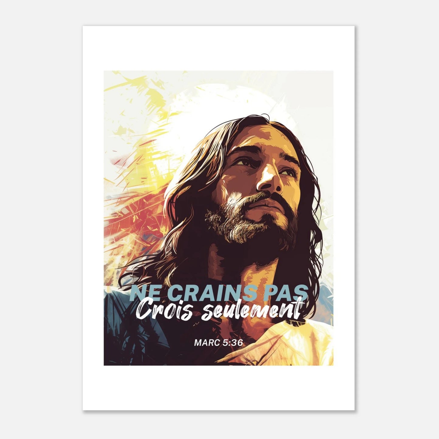 Poster d'art chrétien « Marc 5:36 » A4