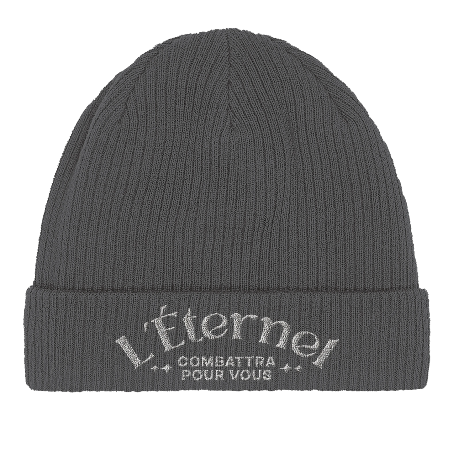 Bonnet chrétien en coton Bio « Deutéronome 3:22 » gris