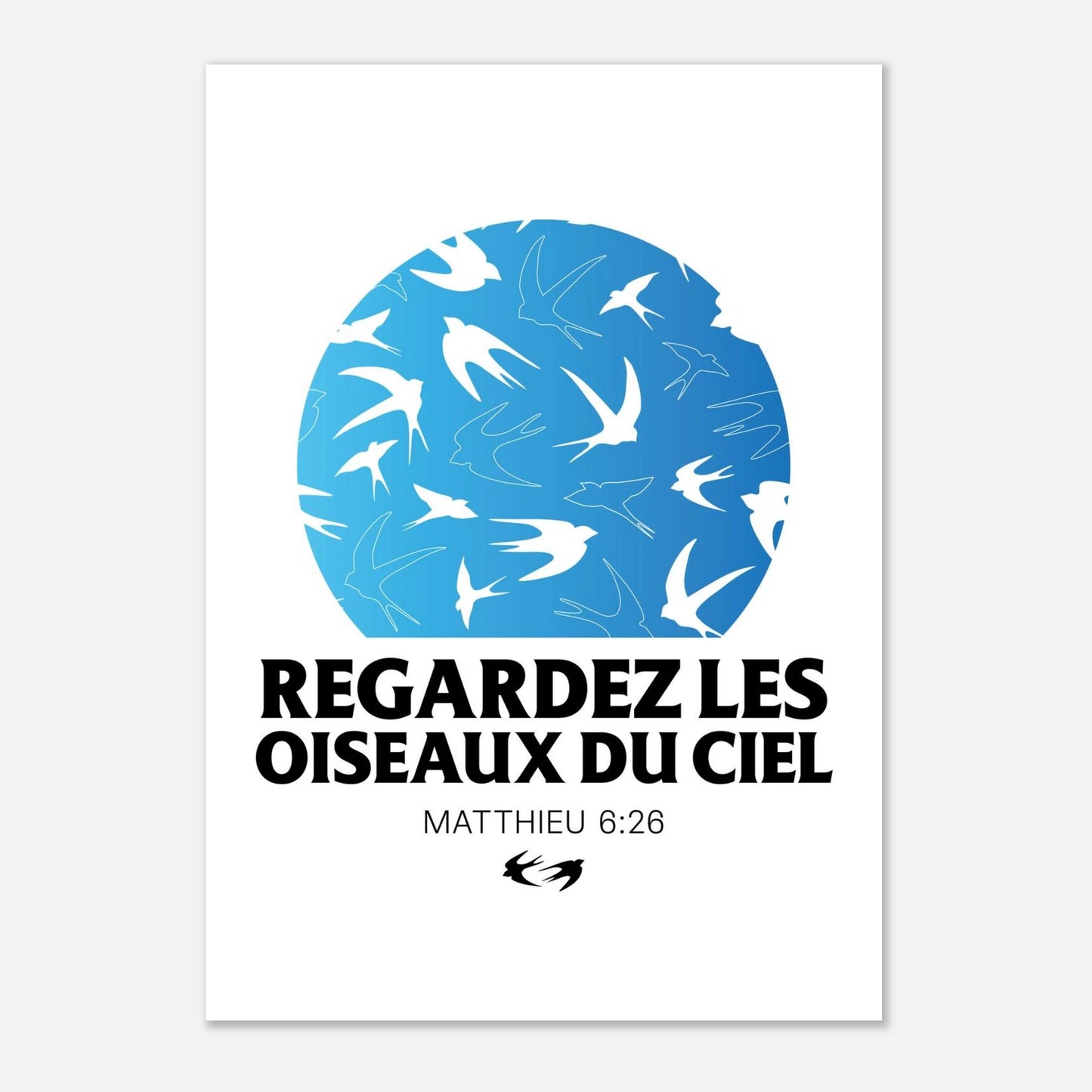 Poster d'art chrétien « Matthieu 6:26 » A3