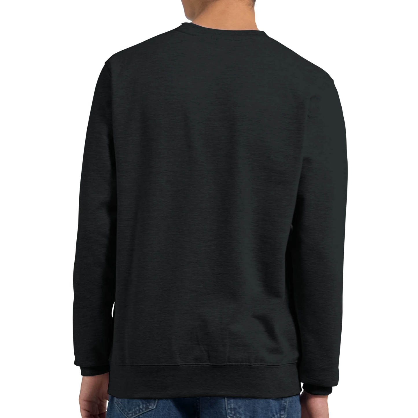 Sweat-shirt chrétien homme brodé « Ichthus » noir dos