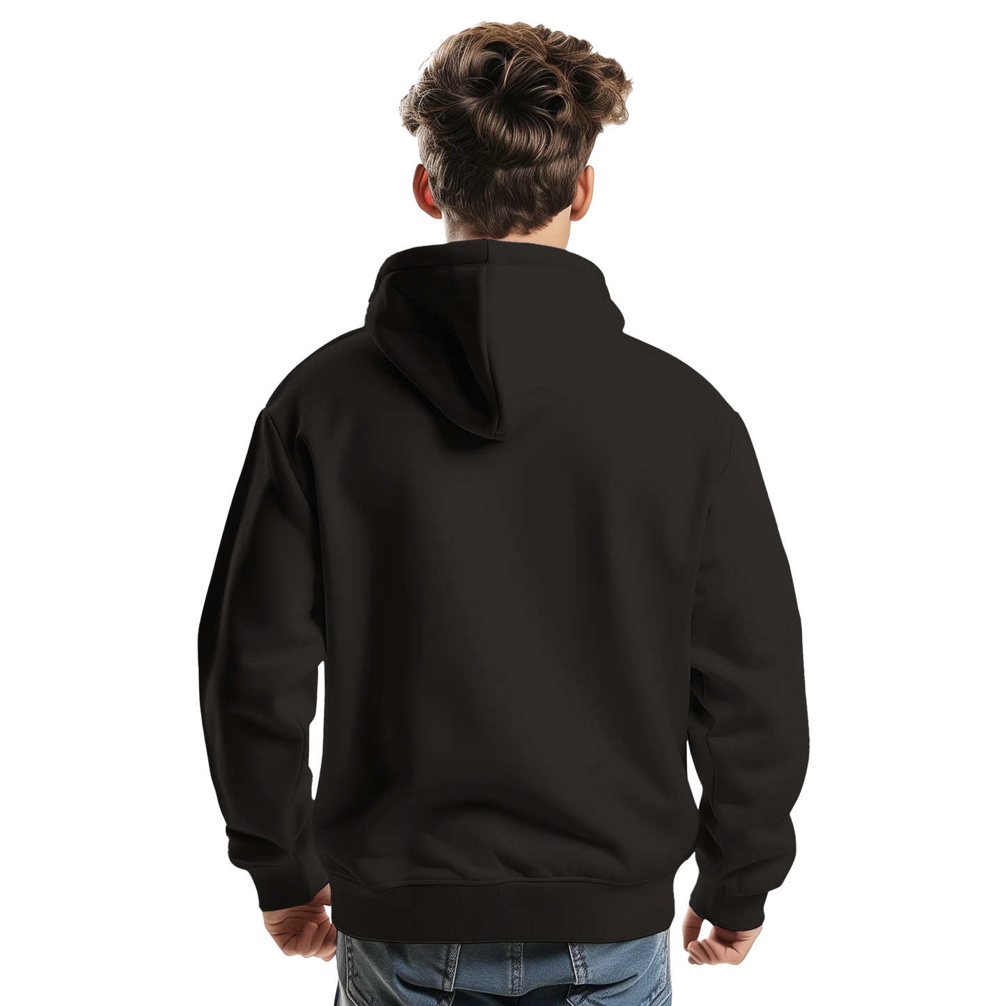 Sweat à capuche chrétien homme « Romains 12:2 » noir dos
