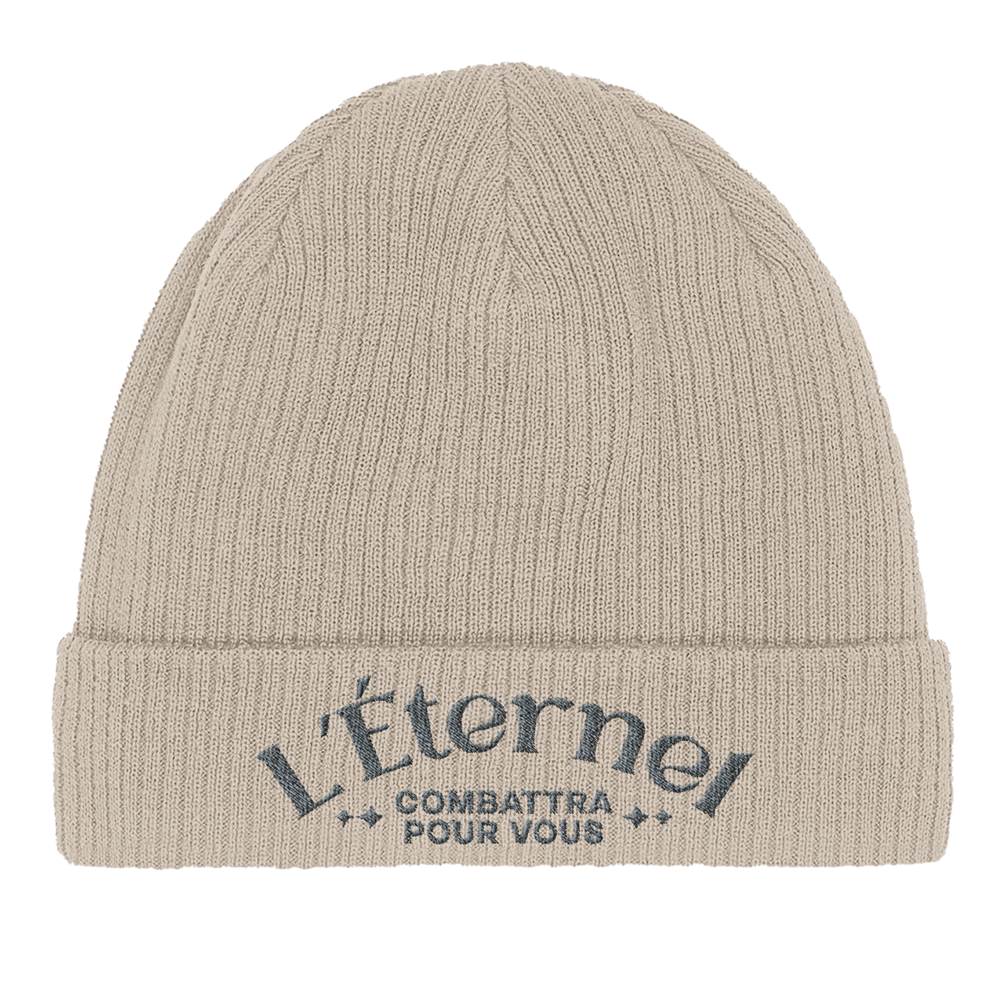 Bonnet chrétien en coton Bio « Deutéronome 3:22 » beige
