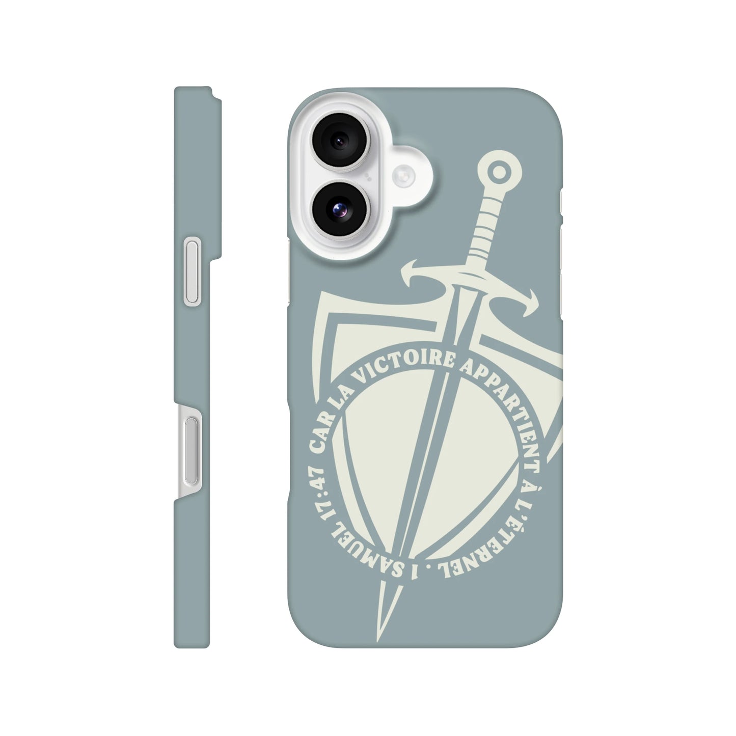 Coque iPhone chrétienne Slim « 1 Samuel 17:47 »
