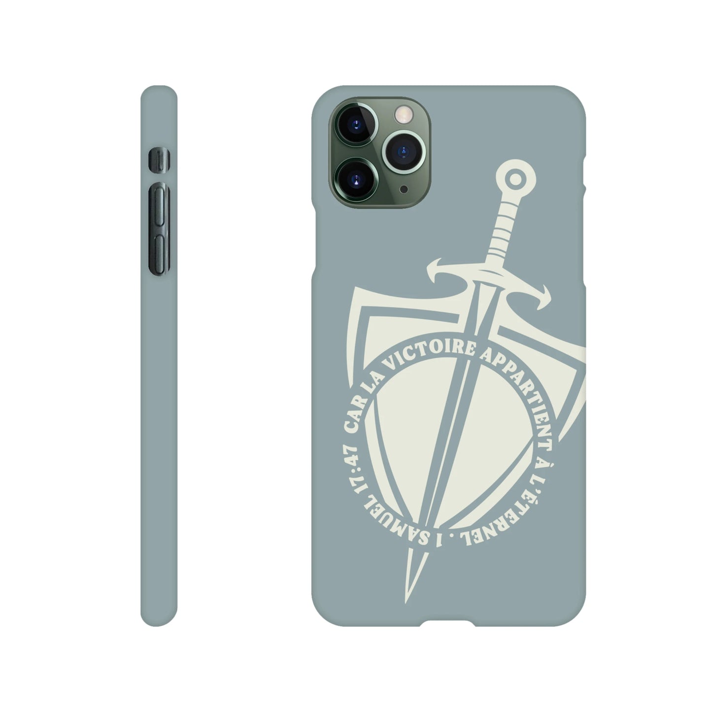 Coque iPhone chrétienne Slim « 1 Samuel 17:47 »