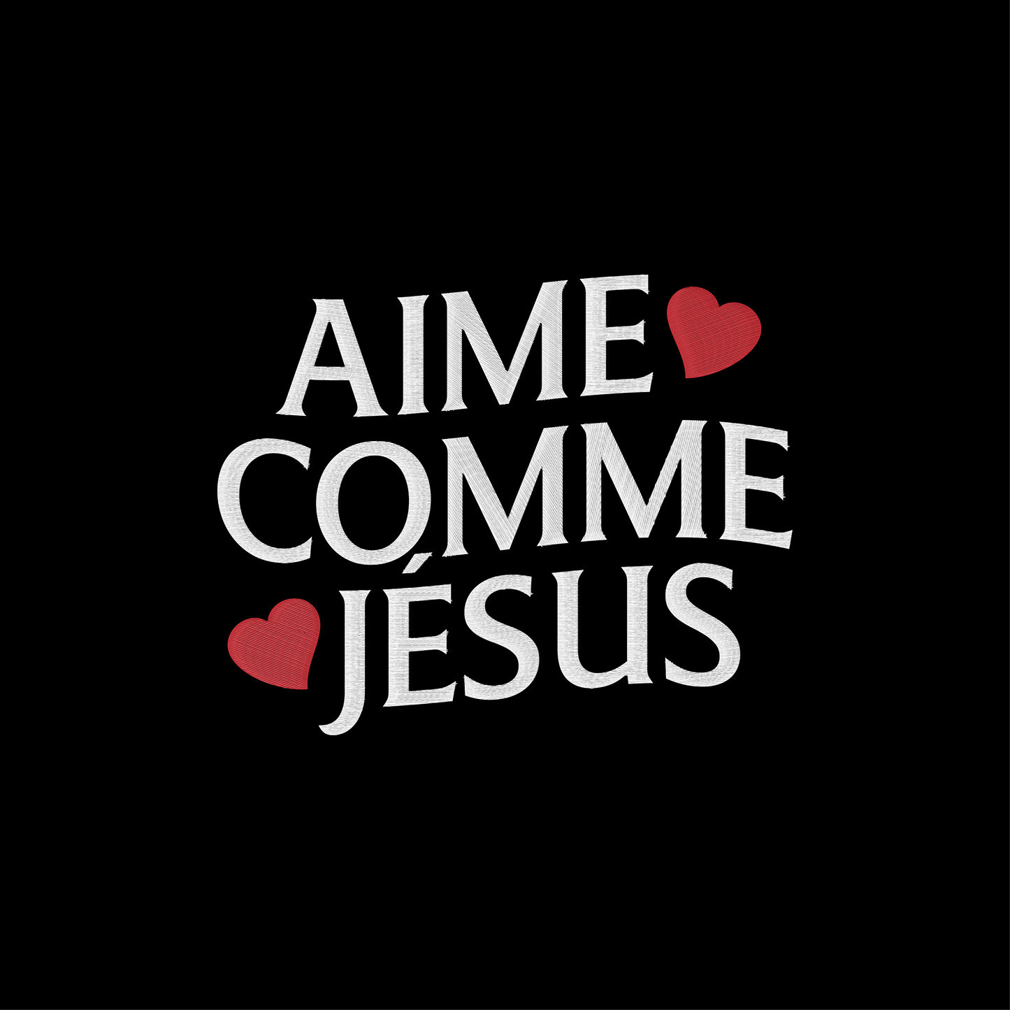 Zoom visuel Sweat-shirt chrétien femme brodé « Aime comme Jésus »