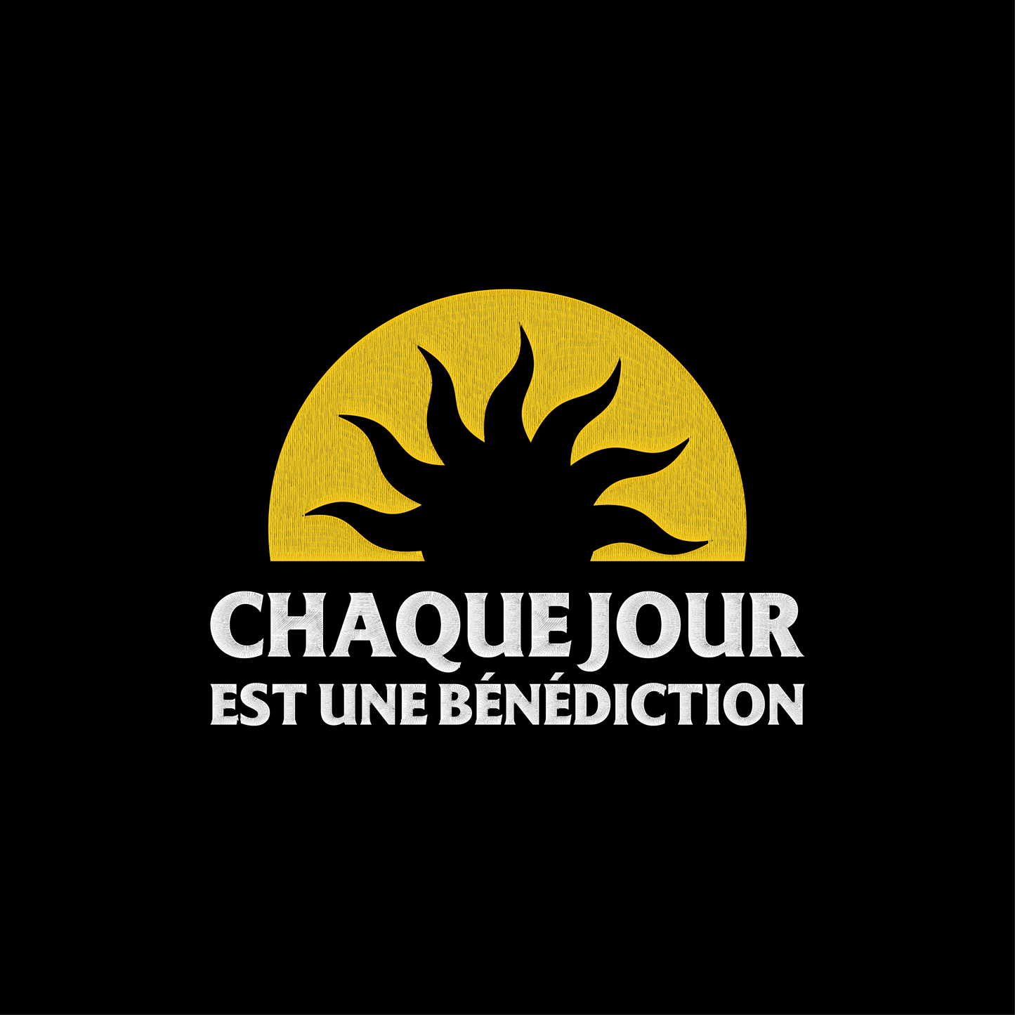 Zoom visuel Sweat-shirt chrétien homme brodé « Chaque Jour est une Bénédiction »