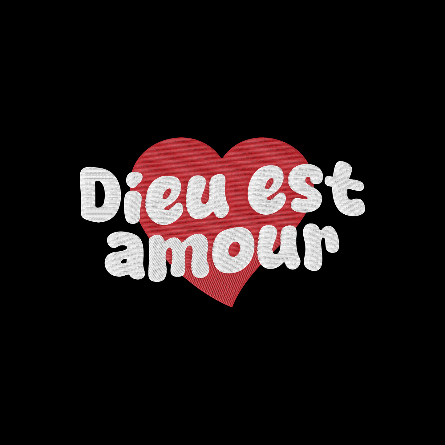 Zoom visuel Sweat-shirt chrétien femme brodé « Dieu est amour »