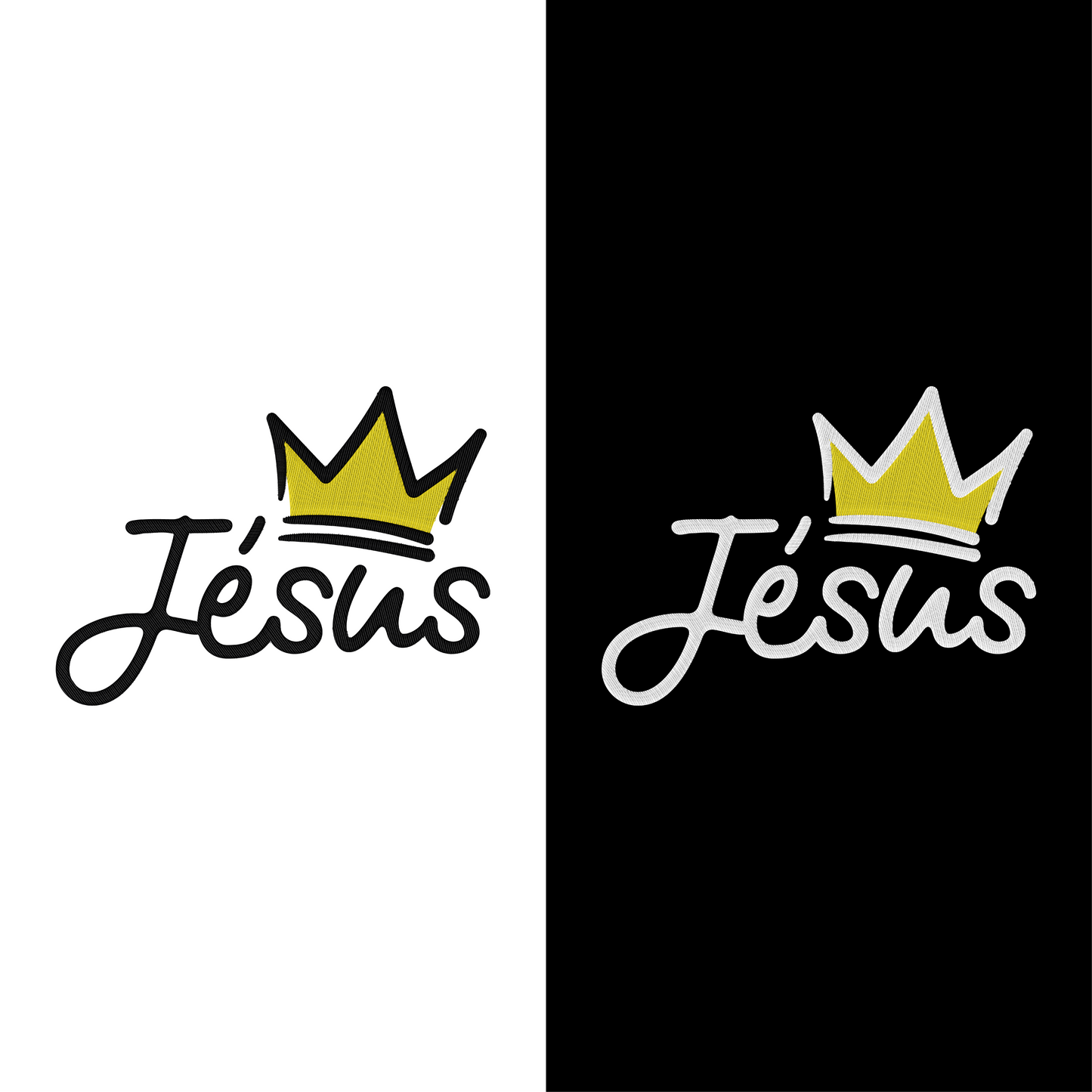 Zoom visuel Sweat à capuche chrétien brodé « Jésus est Roi »