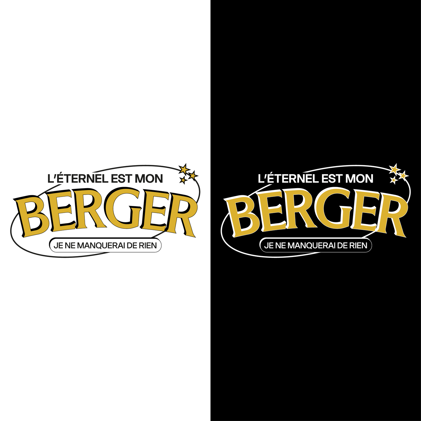 Zoom visuel T-shirt chrétien en coton bio « Psaume 23:1 »