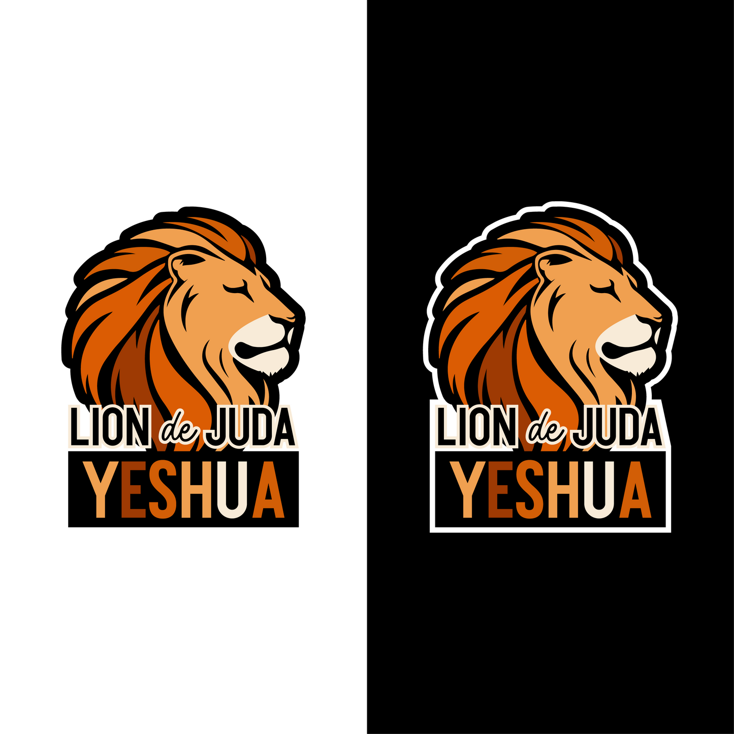 Zoom Visuel Sweat à capuche chrétien « Yeshua Lion de Juda »