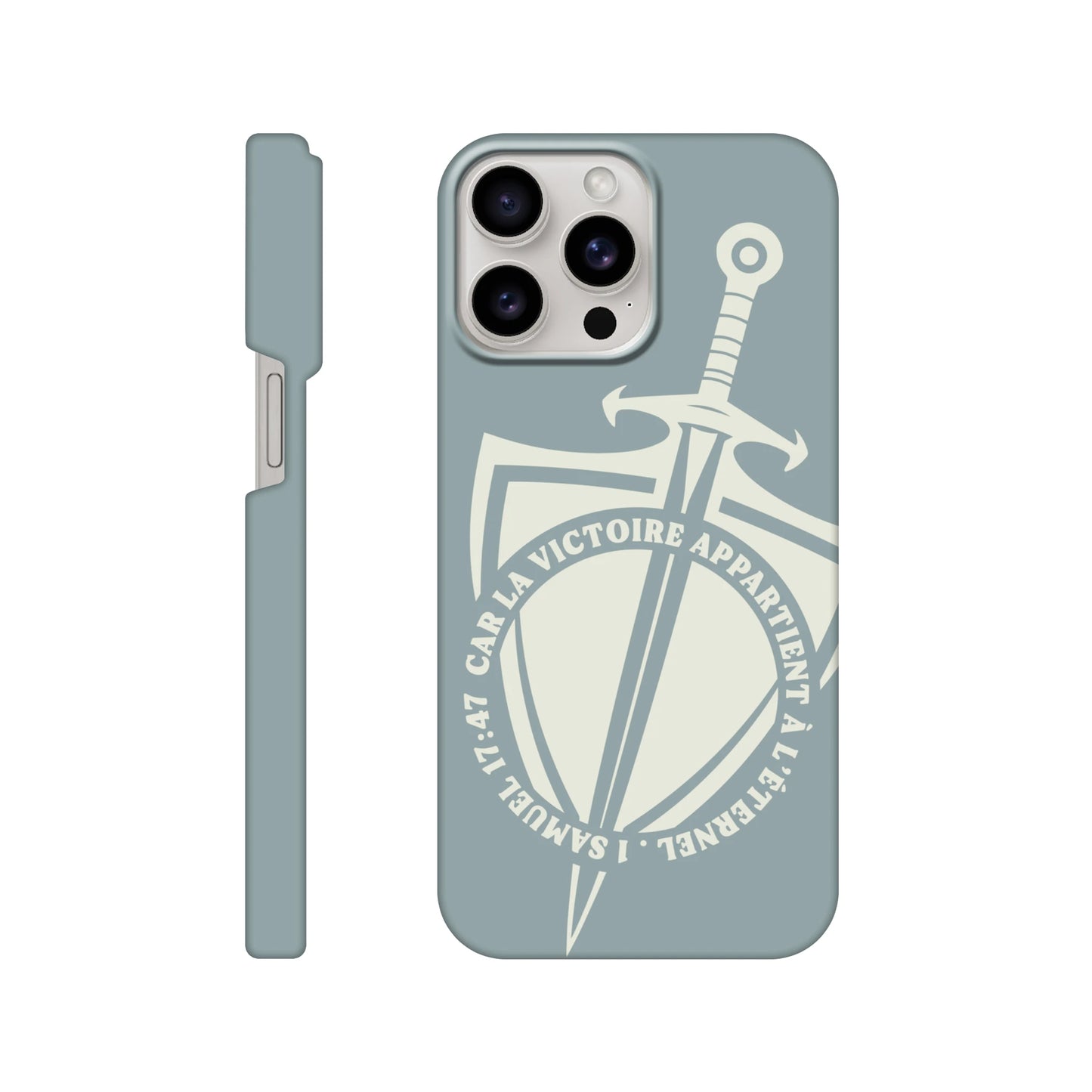 Coque iPhone chrétienne Slim « 1 Samuel 17:47 »