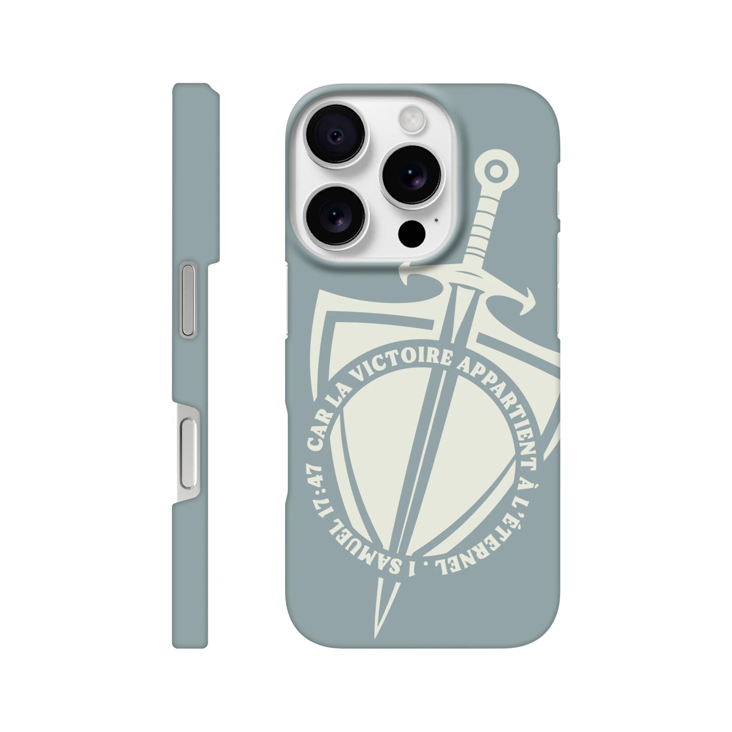 Coque iPhone chrétienne Slim « 1 Samuel 17:47 »