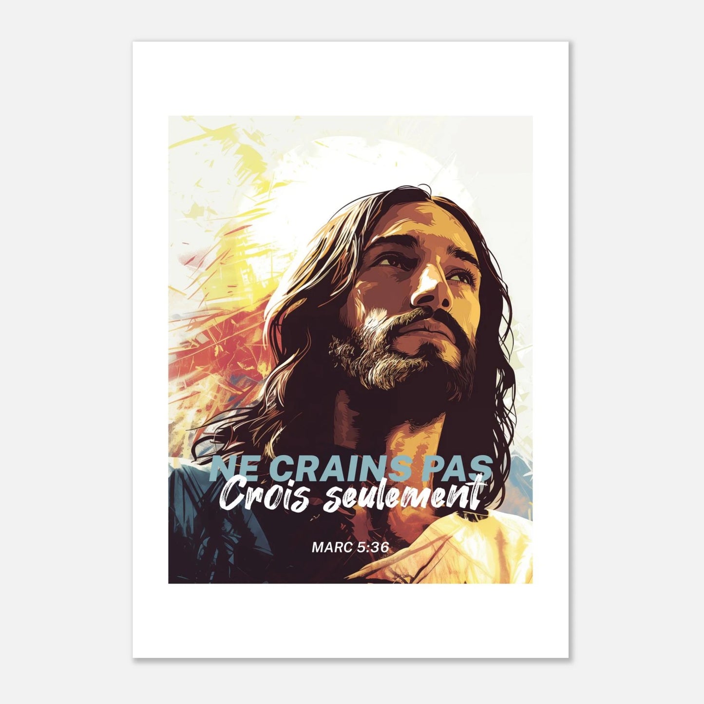 Poster d'art chrétien « Marc 5:36 » A3