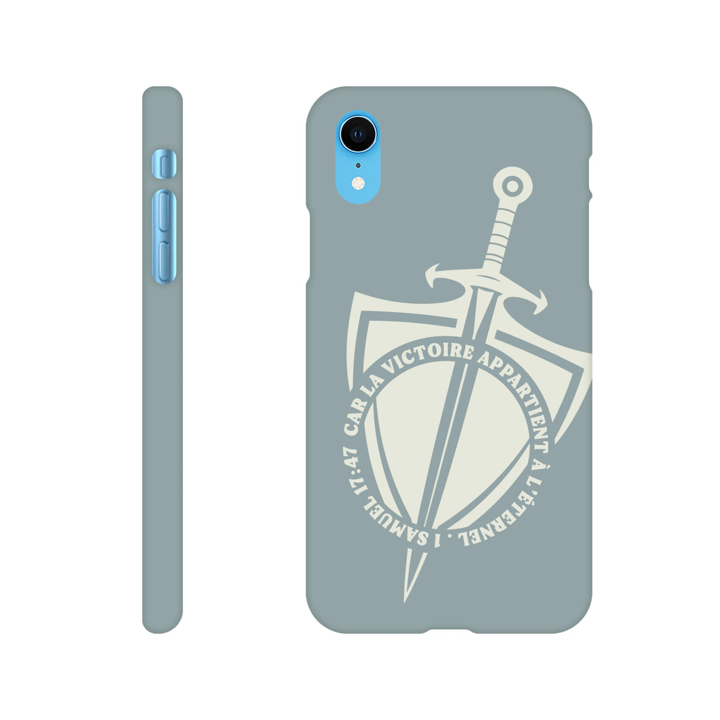 Coque iPhone chrétienne Slim « 1 Samuel 17:47 »