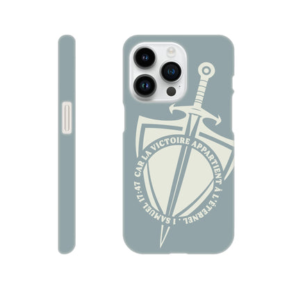 Coque iPhone chrétienne Slim « 1 Samuel 17:47 »