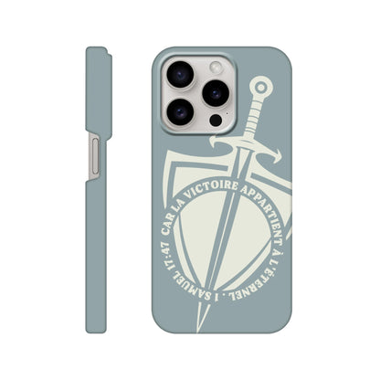 Coque iPhone chrétienne Slim « 1 Samuel 17:47 »