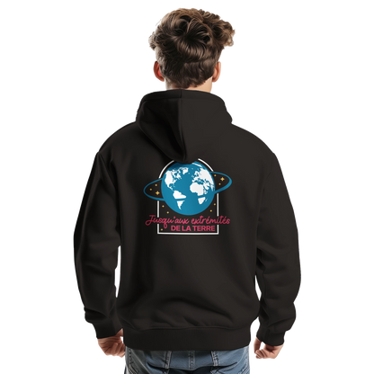 Sweat à capuche chrétien homme « Actes 1:8 » noir dos