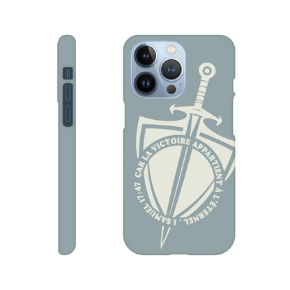 Coque iPhone chrétienne Slim « 1 Samuel 17:47 »