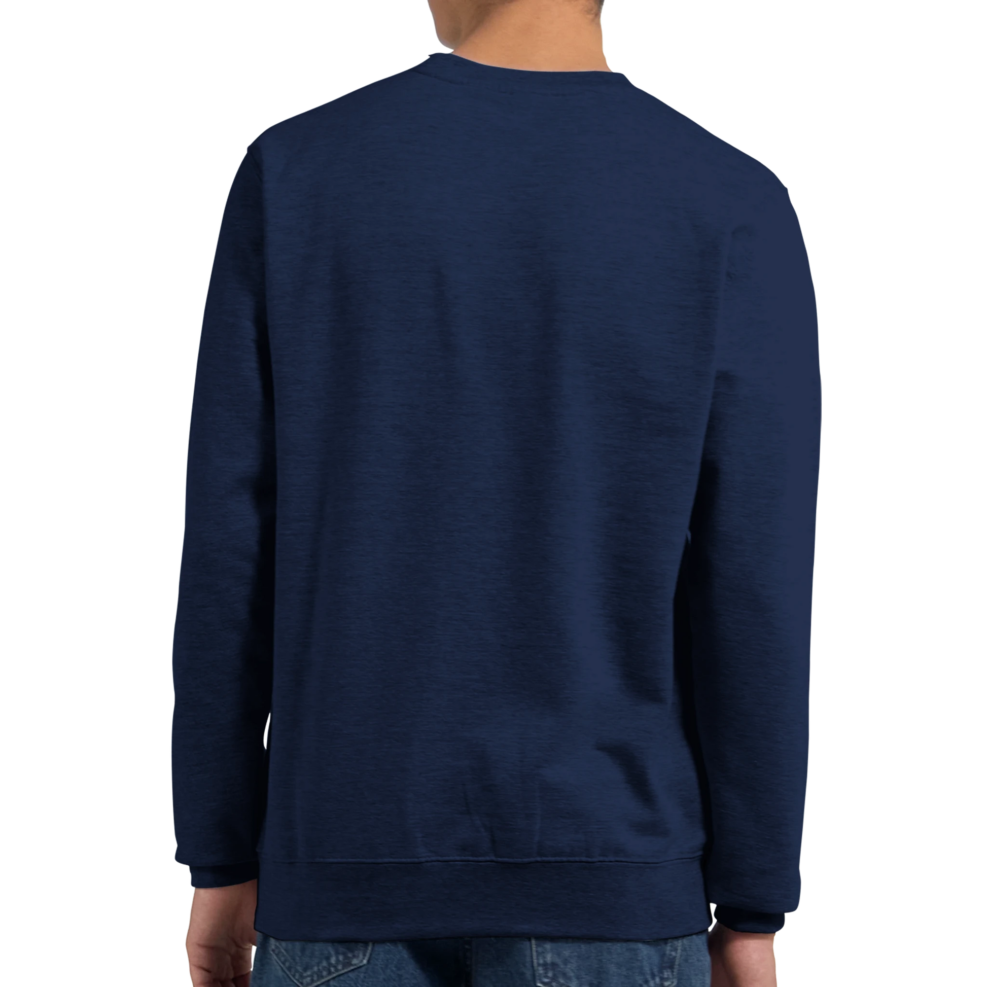 Sweat-shirt chrétien homme brodé « Jérémie 29:11 » bleu marine dos