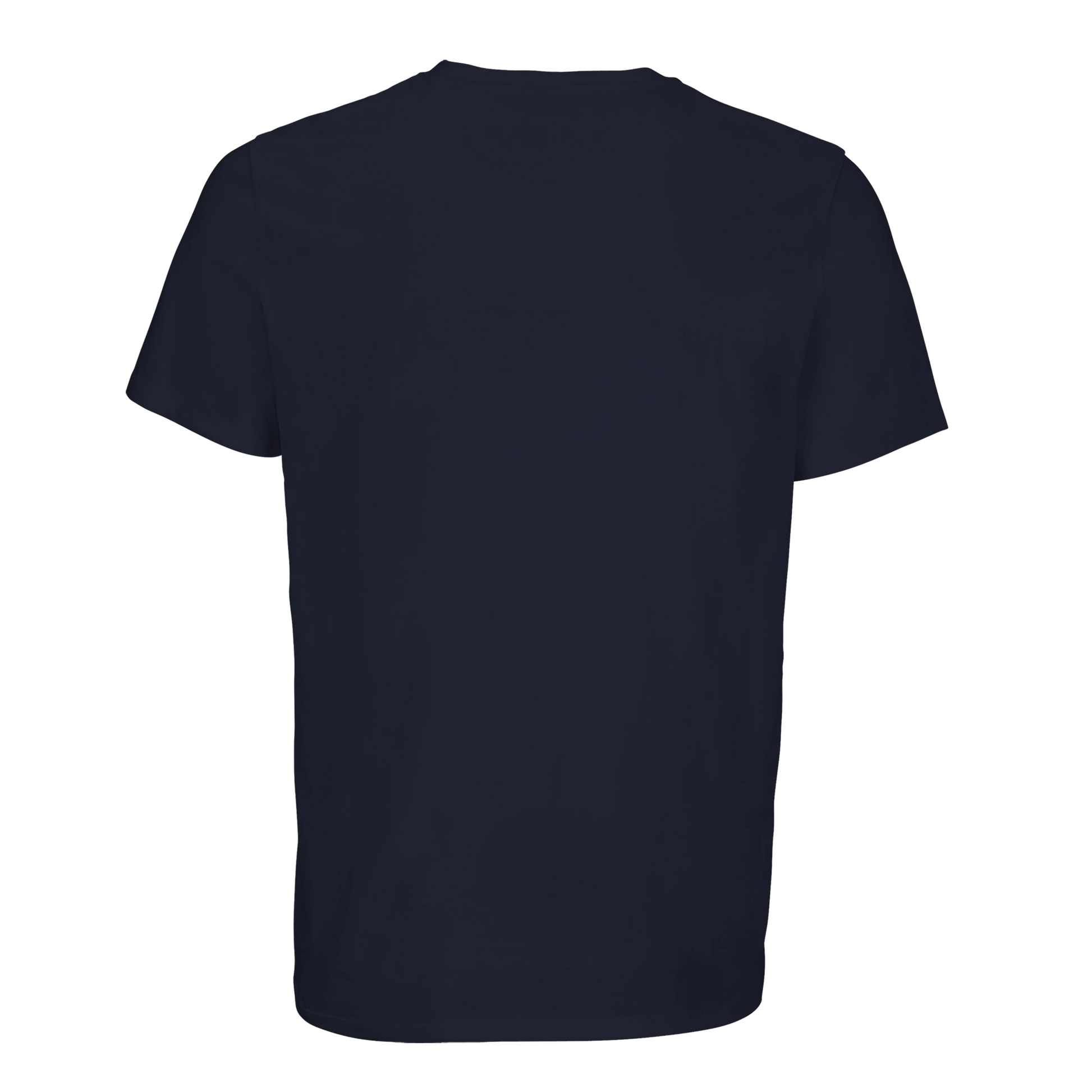 T-shirt chrétien femme brodé en coton bio « Ichthus » bleu marine dos