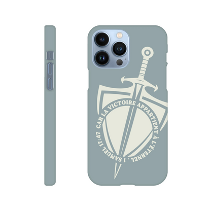 Coque iPhone chrétienne Slim « 1 Samuel 17:47 »