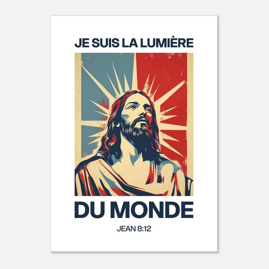 Poster d'art chrétien « Jean 8:12 » A1