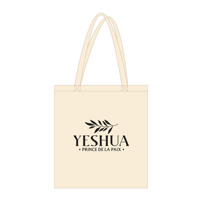 Tote bag chrétien en coton bio « Yeshua Prince de la Paix » zoom