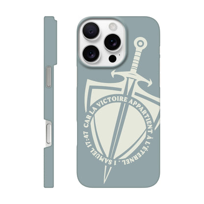 Coque iPhone chrétienne Slim « 1 Samuel 17:47 »