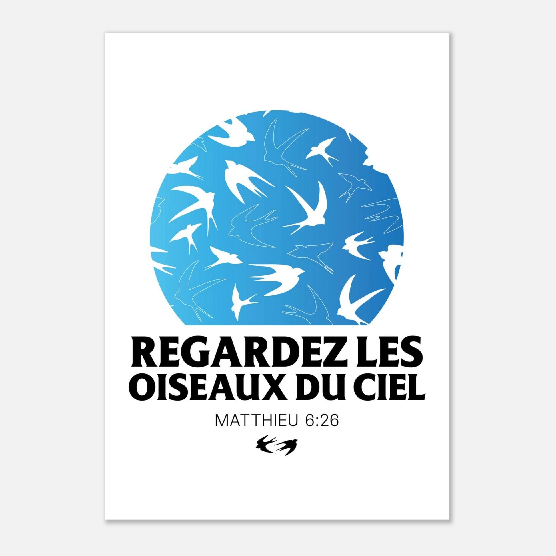 Poster d'art chrétien « Matthieu 6:26 » A4