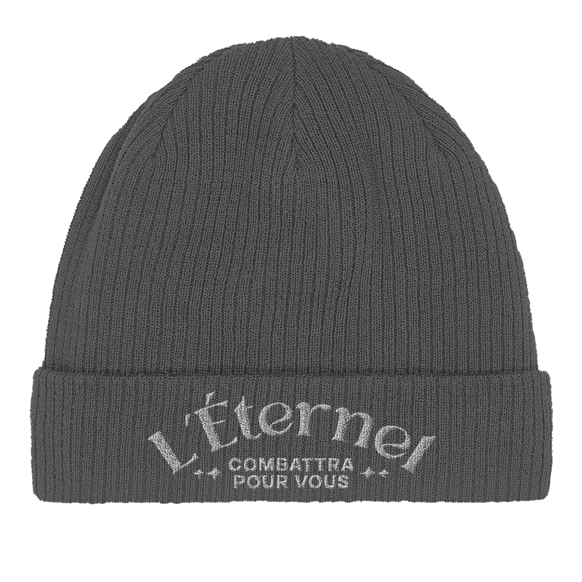 Bonnet chrétien en coton Bio « Deutéronome 3:22 » gris