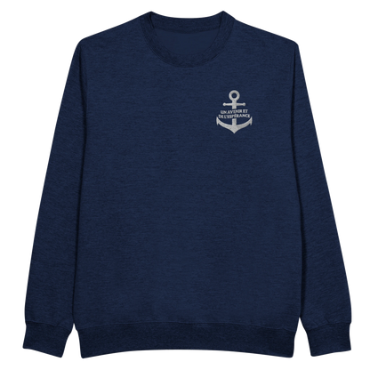 Sweat-shirt chrétien homme brodé « Jérémie 29:11 » bleu marine face