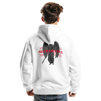 Sweat à capuche chrétien homme « Esaïe 41:10 » blanc dos