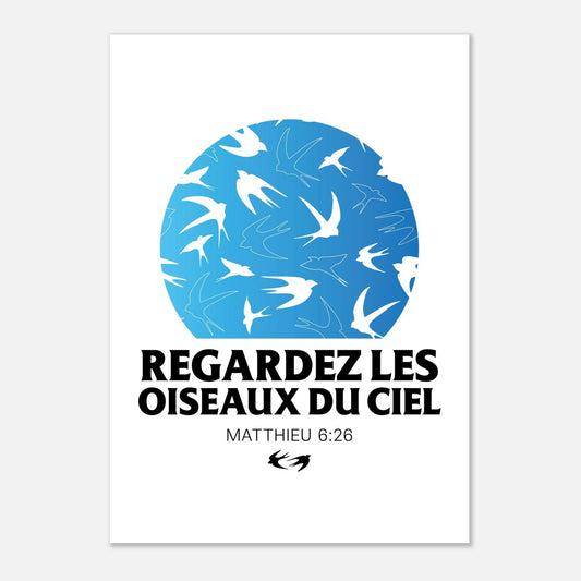 Poster d'art chrétien « Matthieu 6:26 » A1