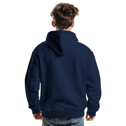 Sweat à capuche chrétien homme brodé « 2 Timothée 1:7 » bleu marine dos