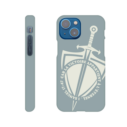 Coque iPhone chrétienne Slim « 1 Samuel 17:47 »